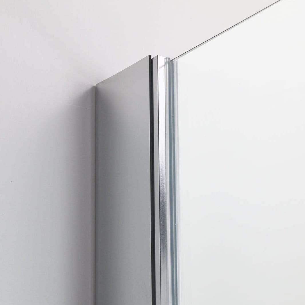 ELEGANT SHOWERS Frameless Pivot Shower Door 180 Swing Aluminum- Elegantshowers