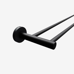 Black Towel Rail Bathroom Towel Rack Wall Mounted Stainless Steel - Elegantshowers