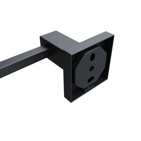 Towel Rail Bathroom Towel Rack Wall Mounted Stainless Steel Black - Elegantshowers