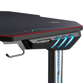 ELEGANT Gaming Desk LED Gaming Table PC Gamer Desk with RGB Light - Elegantshowers