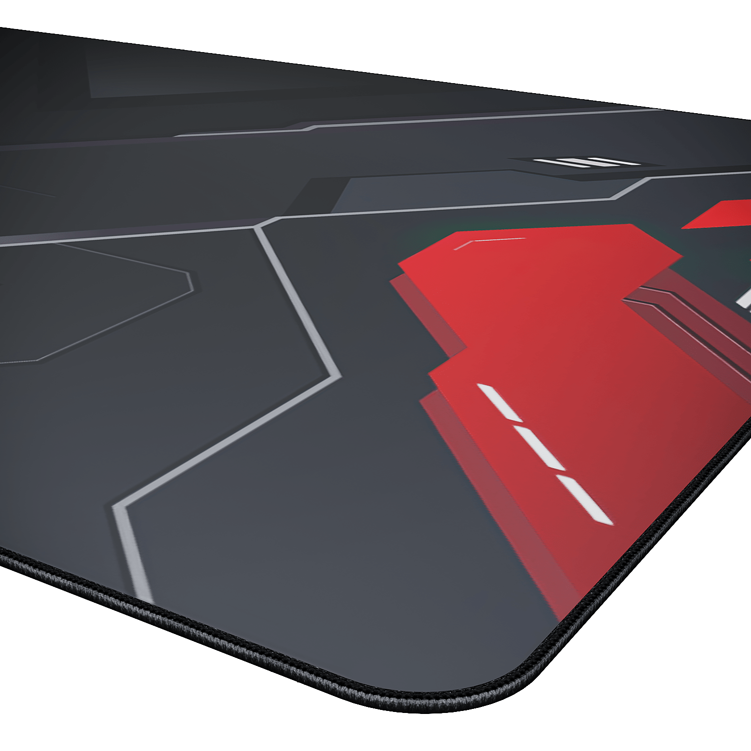 ELEGANT Mouse Pad Large Waterproof, Non-Slip Rubber Base, Black & Red Designed Keyboard Pad for Office and Gaming Table,894x566x3mm - Elegantshowers