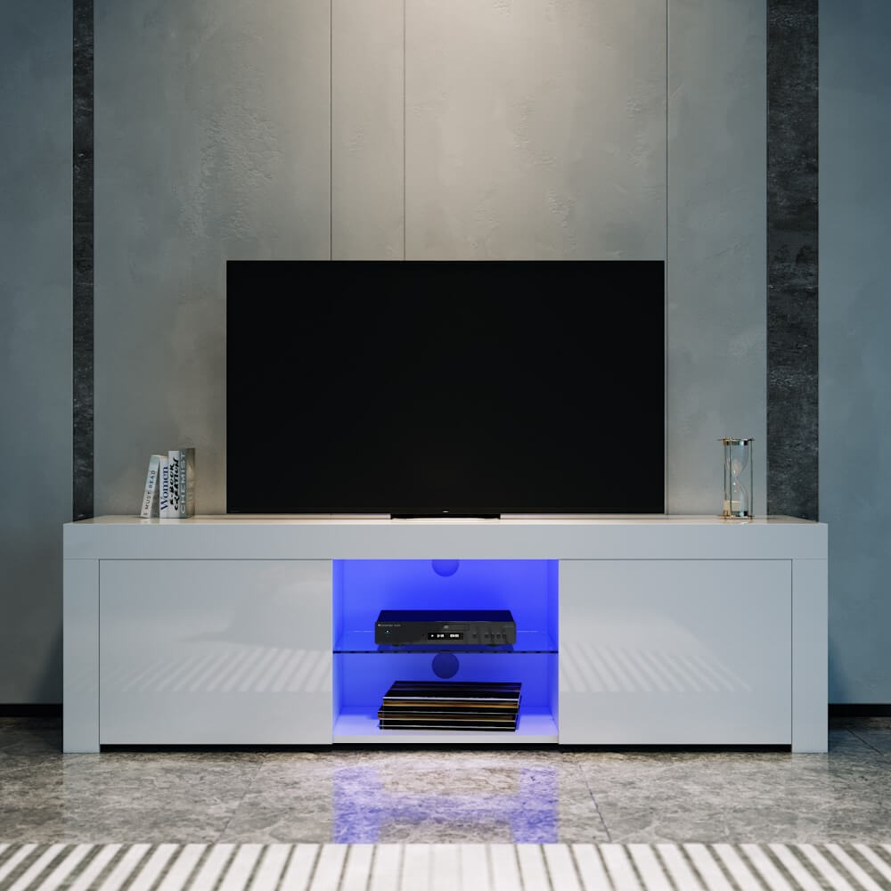 Elegant Showers 1500mm 16 Colors LED TV Entertainment Storage Unit White Closed
