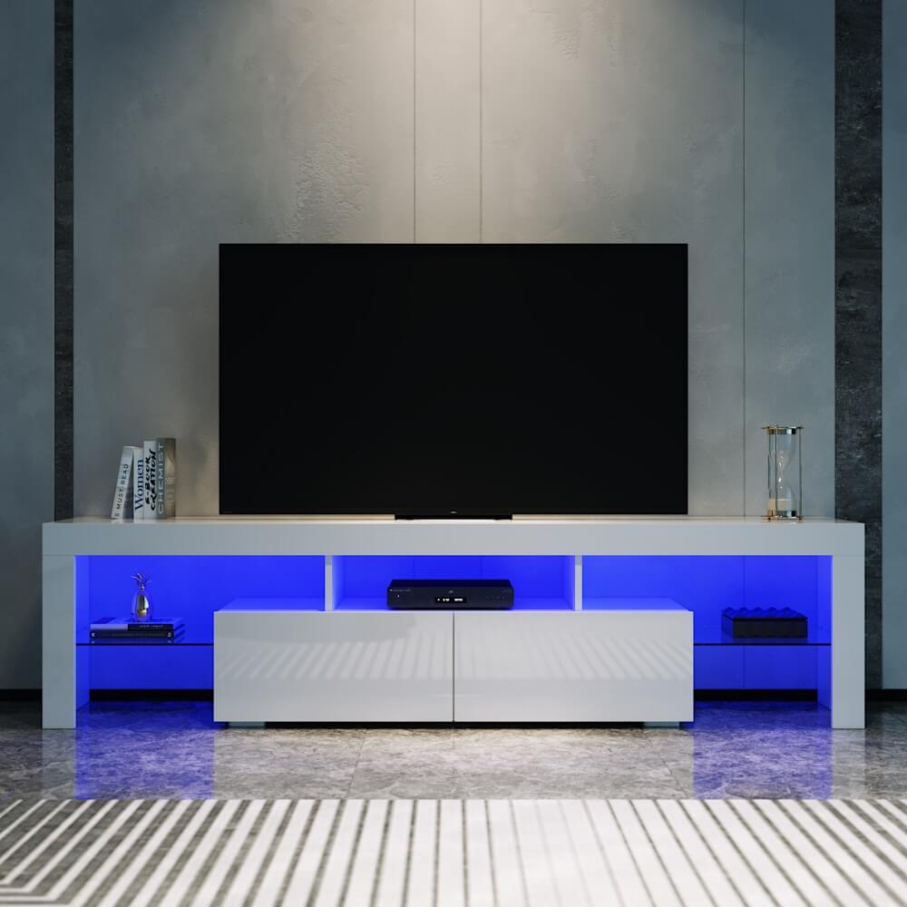 Elegant Showers 1800mm 16 Colors LED TV Entertainment Storage Unit White