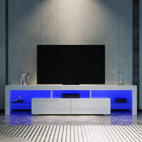 Elegant Showers 2000mm 16 Colors LED TV Entertainment Storage Unit White