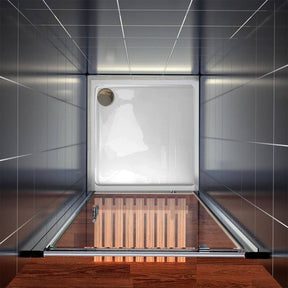 Elegant Showers Framed Pivot Shower Screen Door Wall To Wall Fits - Elegantshowers