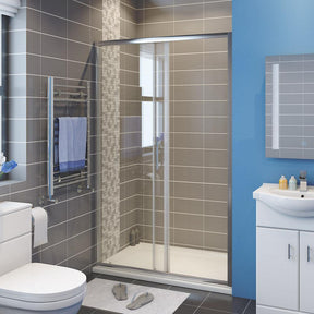 framed sliding shower door 6mm glass open