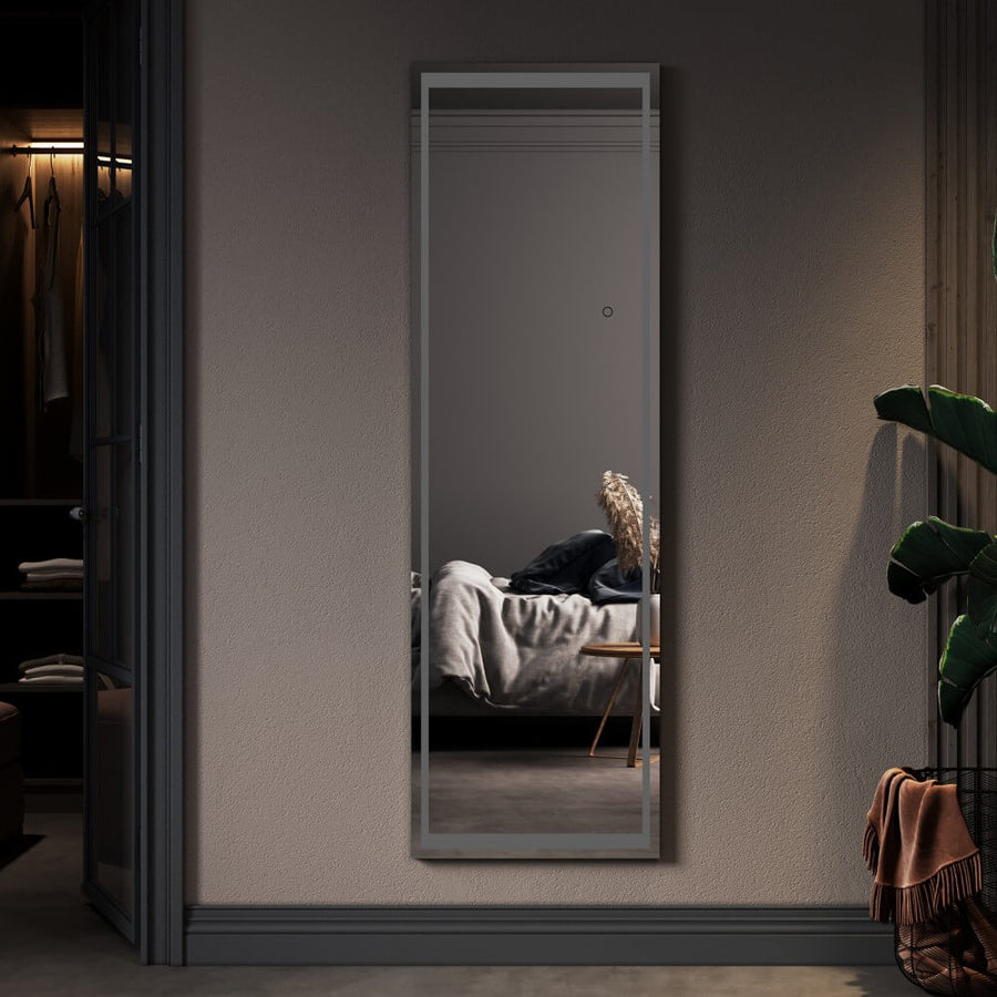 3 Color LED Light Full Length Dressing Mirror Wall Mounted Hanging