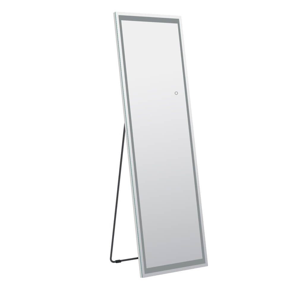 3 color led light full length dressing mirror with square corner detail7