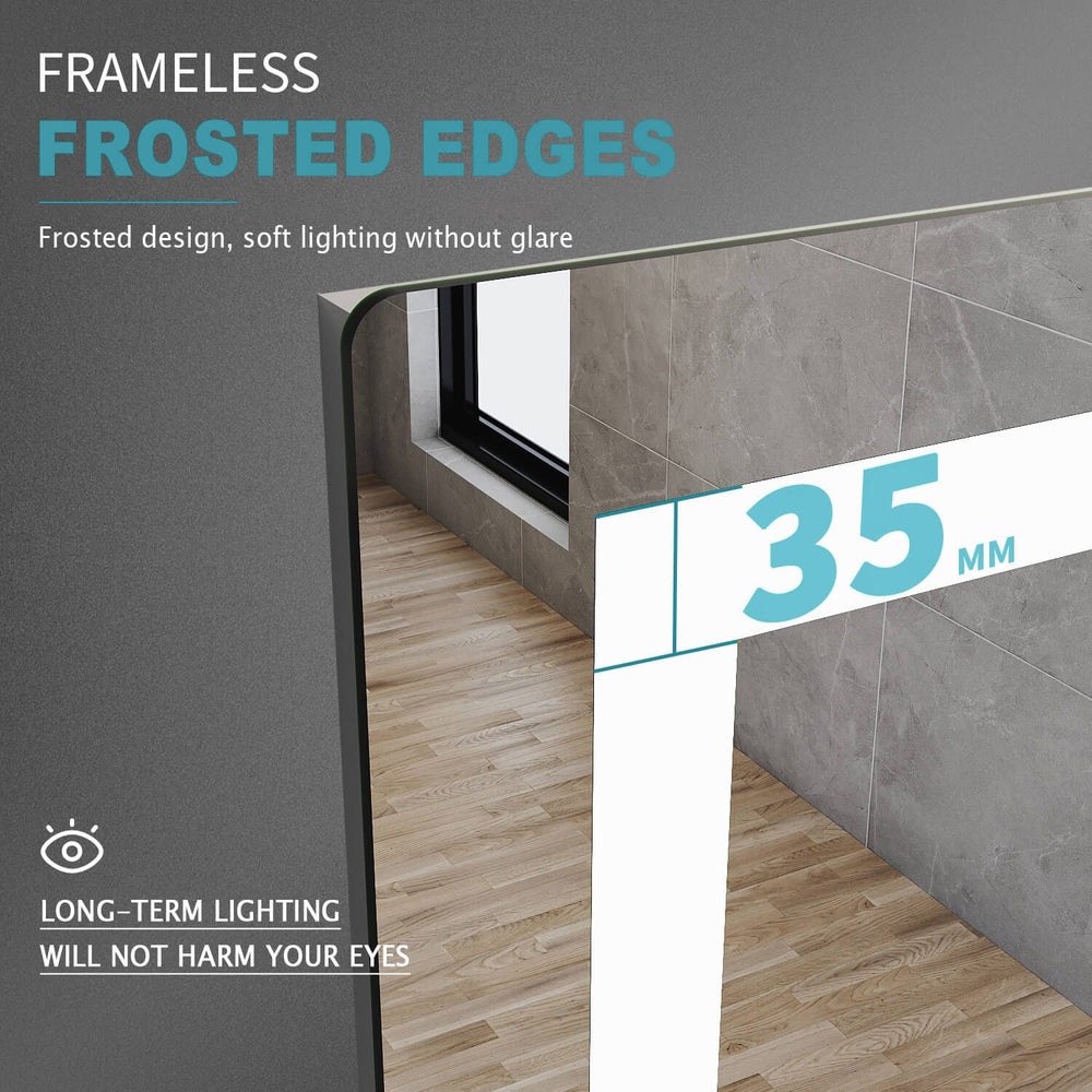 700x900mm LED Bathroom Mirror RGB Anti-Fog Aluminum main image 1