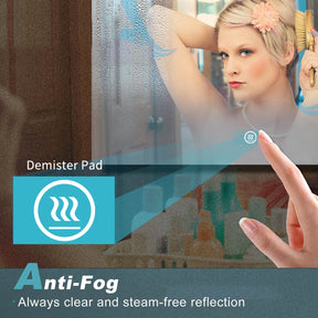 ELEGANT SHOWERS Anti-fog Bluetooth LED Illuminated Bathroom Mirror