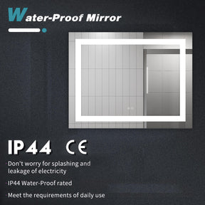 ELEGANT SHOWERS Anti-fog Bluetooth LED Illuminated Bathroom Mirror