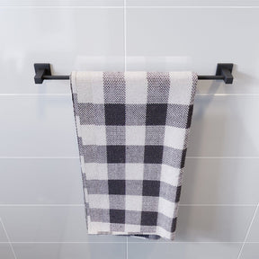 Black Towel Rail Bathroom Towel Rack Wall Mounted Stainless Steel - Elegantshowers