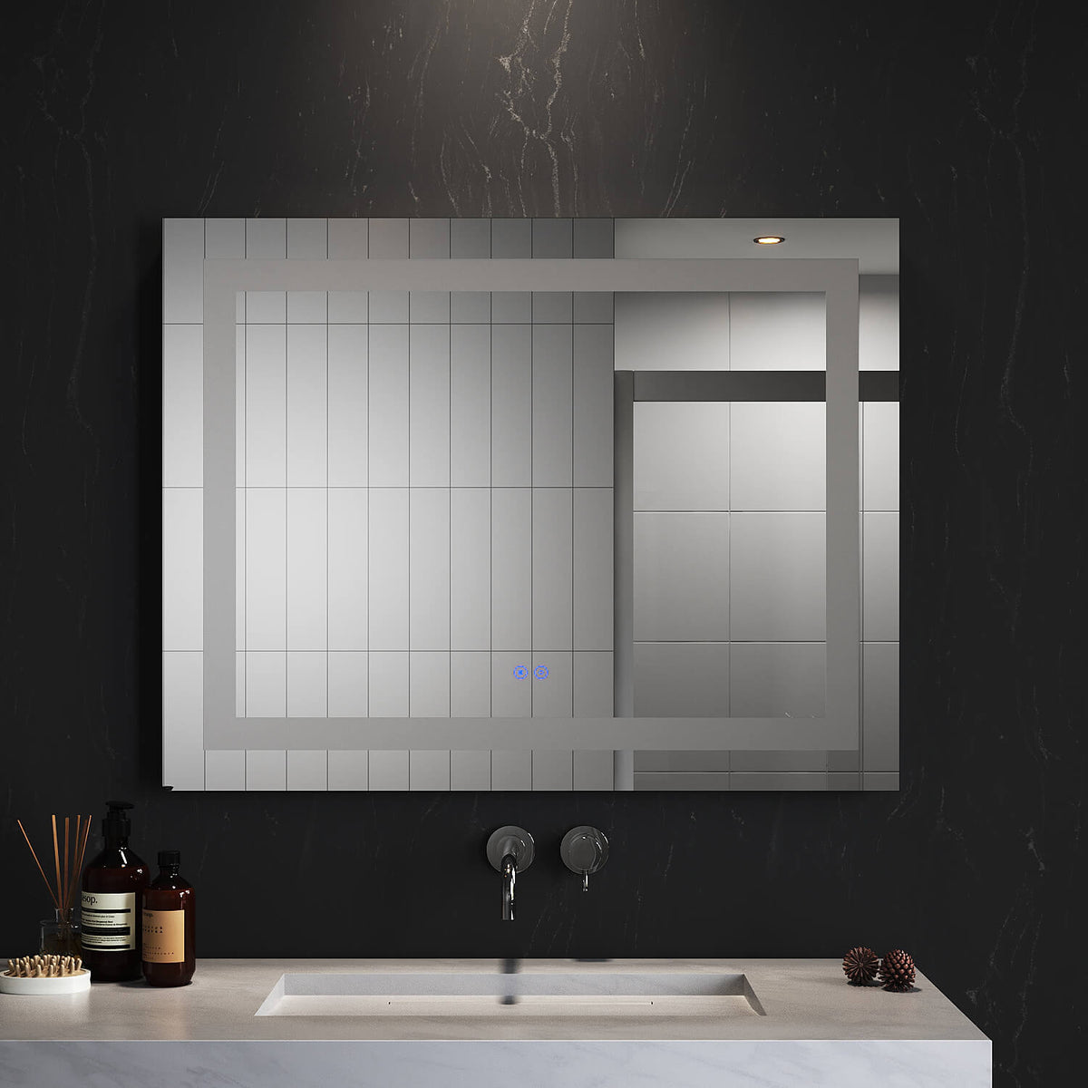led light bedroom mirror
