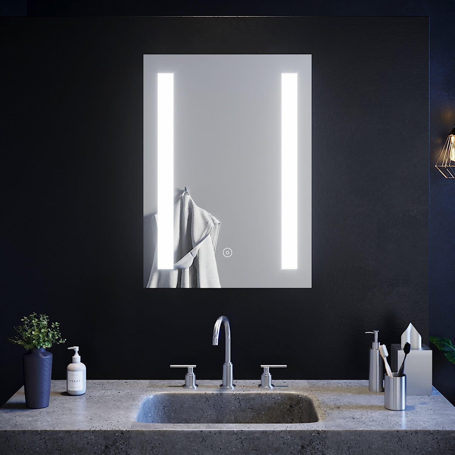 500x700mm Front LED Light Anti-fog Rectangular Bathroom Mirror