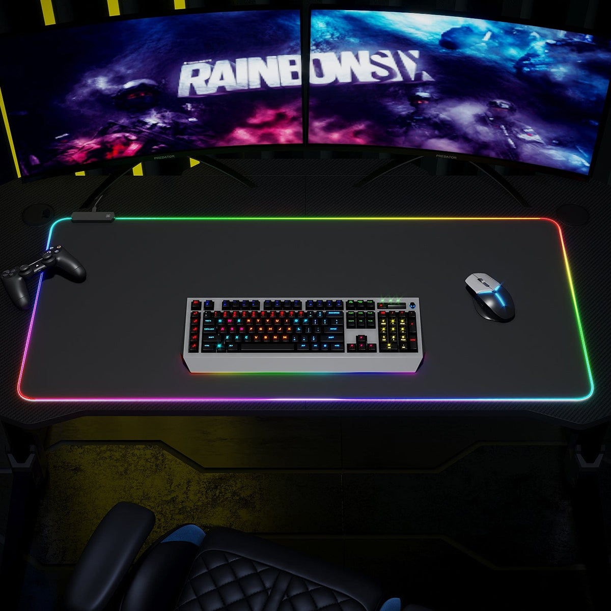 ELEGANT Gaming Mouse Pad with LED Light Extended Chroma RGB - Elegantshowers