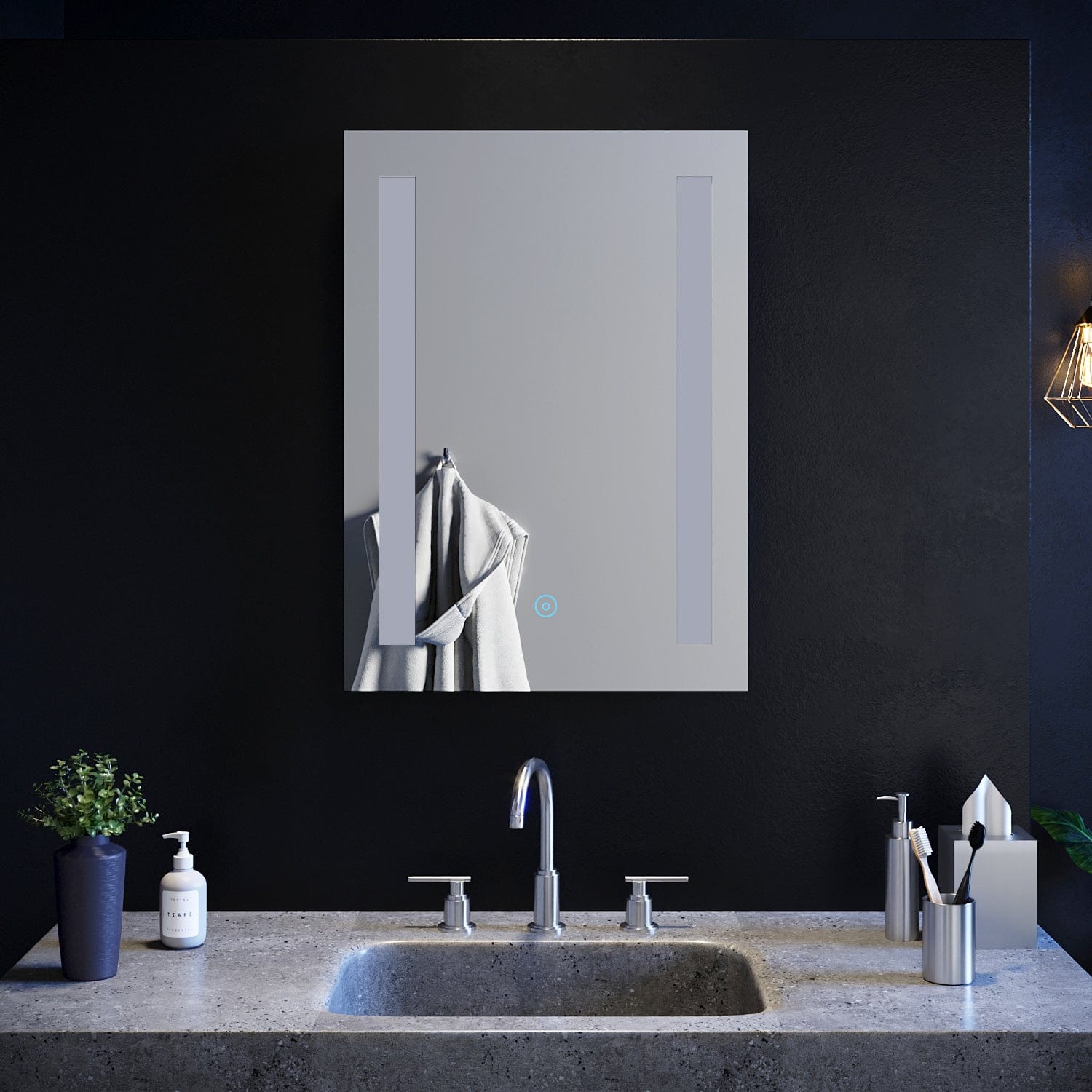 ELEGANT SHOWERS 500x700mm Bathroom LED Mirror Front White Lighted Touch Switch - Elegantshowers