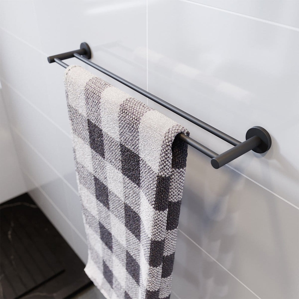 Black Towel Rail Bathroom Towel Rack Wall Mounted Stainless Steel