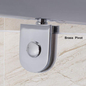 ELEGANT SHOWERS Framed Pivot Shower Screen Door Wall To Wall Fits brass pivot- Elegantshowers