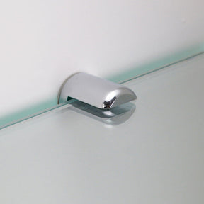 Bathroom Round Corner Glass Shelf 8mm Tempered Toughen Clear Glass - Elegantshowers