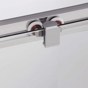 Silver Framed Corner Entry Rectangular Shower Enclosure Roller1