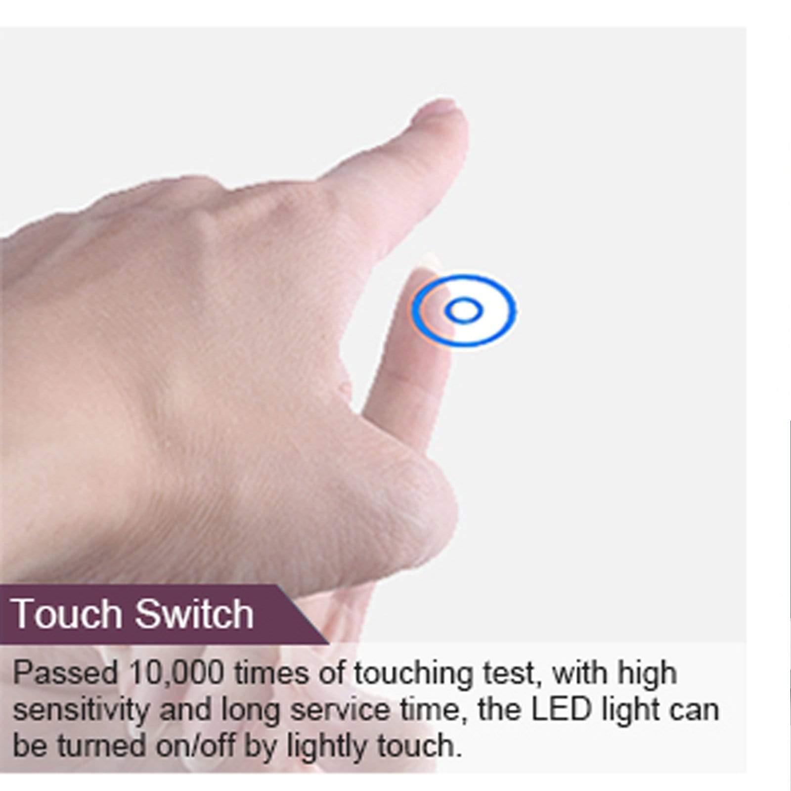 ELEGANT SHOWERS Round Bathroom Mirror LED Lighted Touch Switch Wall mounted Antifog - Elegantshowers